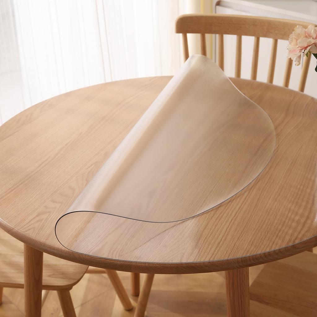 Ubrus vinylový kruhový reliéfní průměr 120 cm tloušťka ubrus kulatý PVC podložka na stůl kruhová vinylová podložka na stůl potah na stůl prevence skvrn