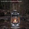 1Pc 25Cm Bronze Kerosene Lamp Retro Horse Lamp Camping Lamp Outdoor Tent Lamp Emergency Camping Portable Hanging Lamp