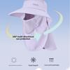 Spring/Summer Fashionable Korean Style Sun Protection Hat, Wide-brimmed Shawl, Face-covering Fisherman Hat with Ponytail Hole for Sun Protection