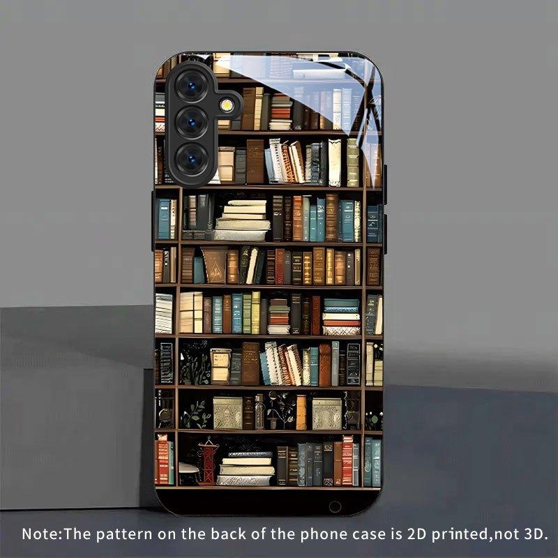 

Book pattern glass phone case suitable for Samsung for galaxy S26 S25 S24 S23 S22 S20 FE Ultra Plus 5G anti drop back cover Galaxy S23 FE