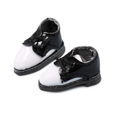 Obitsu 11 OB11 Tamanho Boneca Obitsu 11cm Corpo Sapatos, Sapatos de Couro Masculinos, 5 Cores (Preto x Branco)