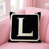 LOVE Simplified English Alphabet Cushion Cover Natural Linen Organic Fabric DoubleSided Printing Sofa Home Decor Pillow Case