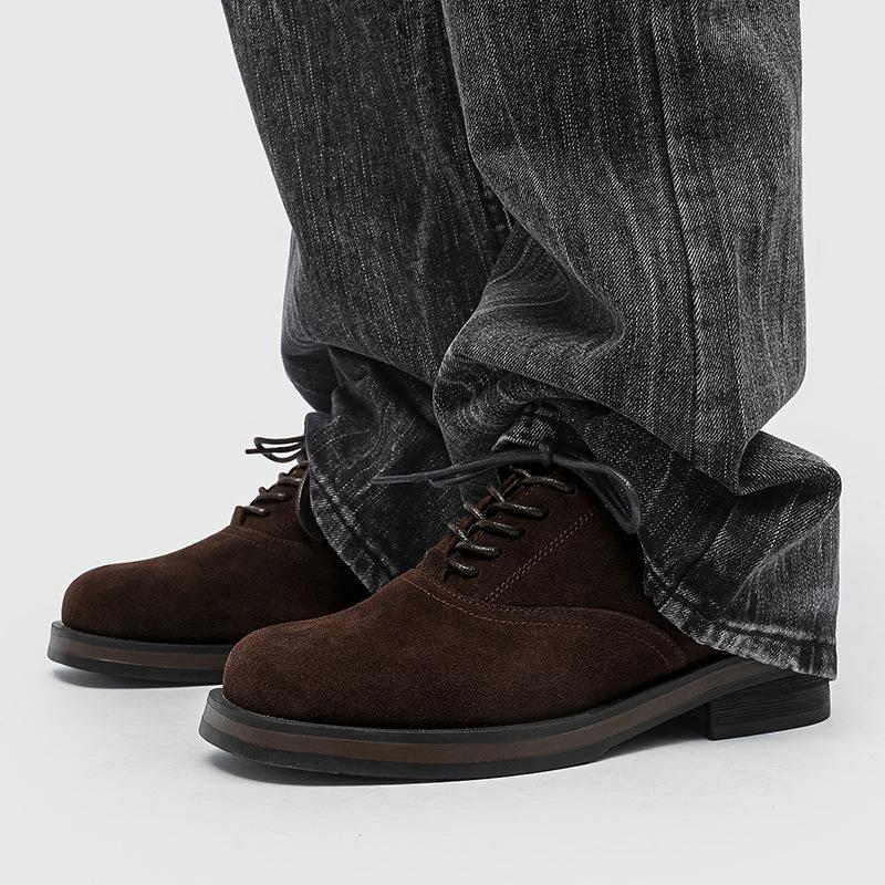 Heren 2025 Retro Britse Stijl Elevator Derby Laarzen Comfortabel Hoogte Verhogend Antislip Zakelijk Casual PU Leer Enkellaars