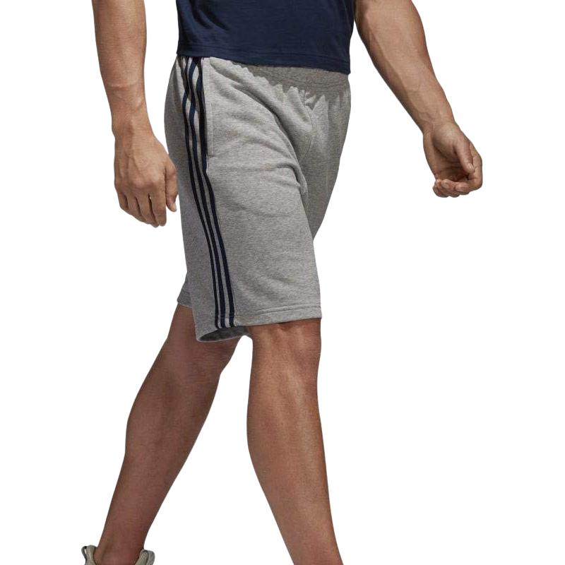 Adidas Essentials Comfortable Versatile Striped Casual Shorts Men Shorts Gray BK7469