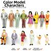 10/50pcs 1:25/1:30/1:300 Scale Model Building People Mixed Color Assorted Poses Train Scenery Passengers Multistyles
