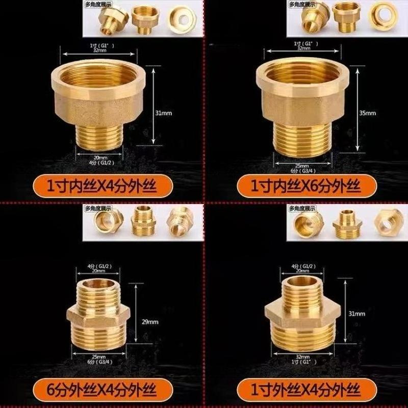 1/2" 3/4" BSP Female Male Thread Tee Type Reducing Copper Elbow Butt Joint Adapter Adapter Coupler Water Pipe Plumbing Fittings