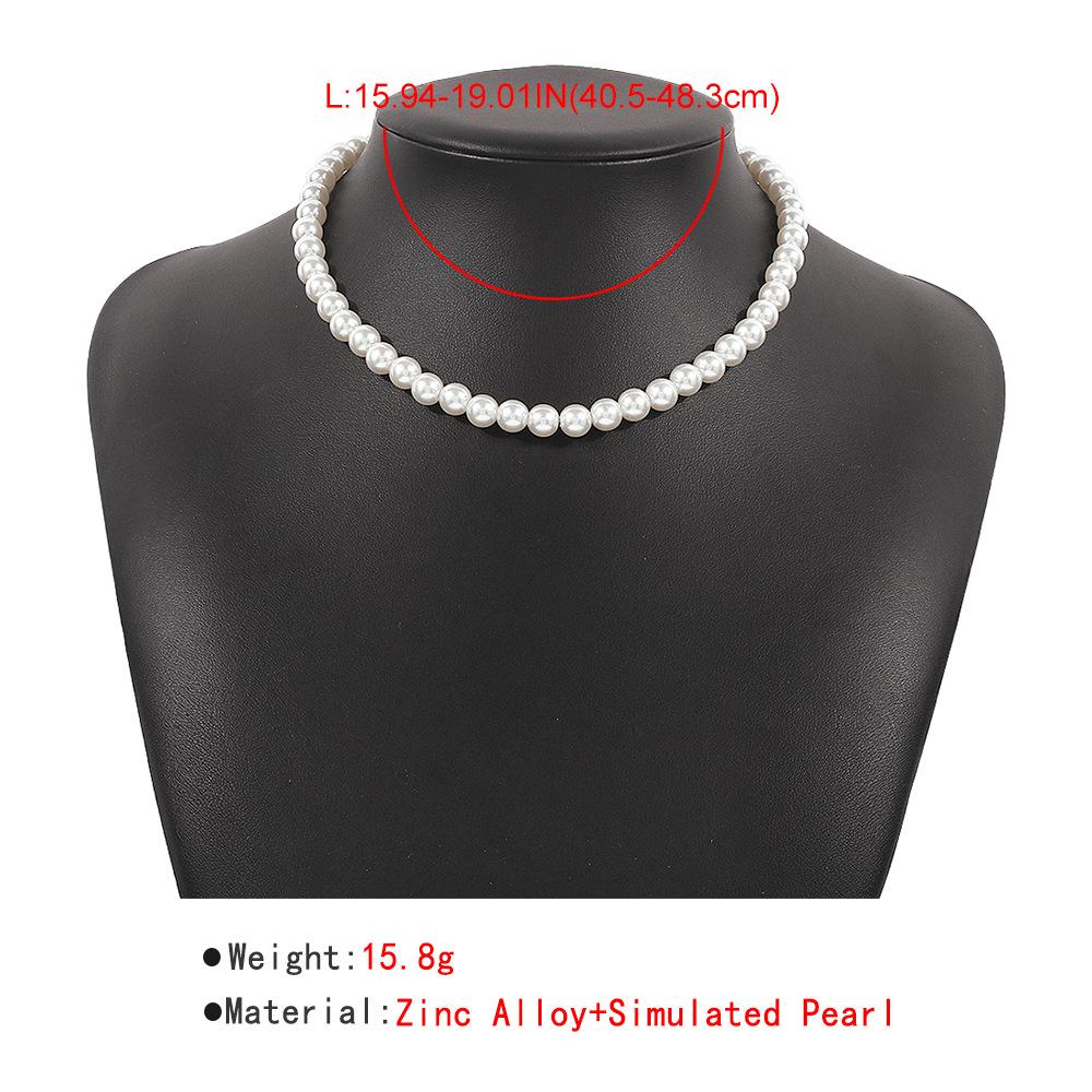 Elegant Choker Necklace, Exaggerated Pearl Geometric Personality Temperament Necklace for Women