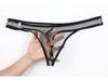 Men's Plus Size Gay Mesh See-through Low-rise Thong C035
