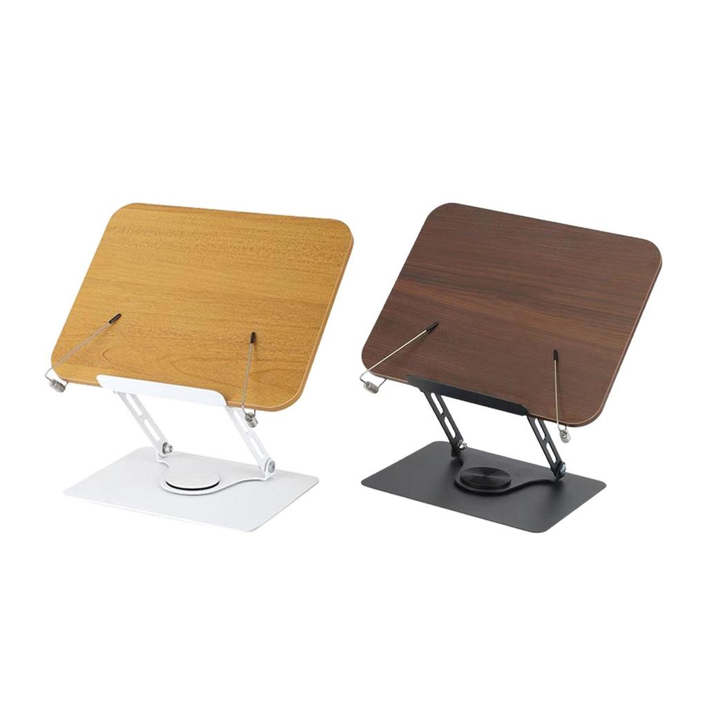 Reading Stand with Page Clips Recipes Rest Holder Foldable Book Holder Wooden Laptop Stand for Home Use