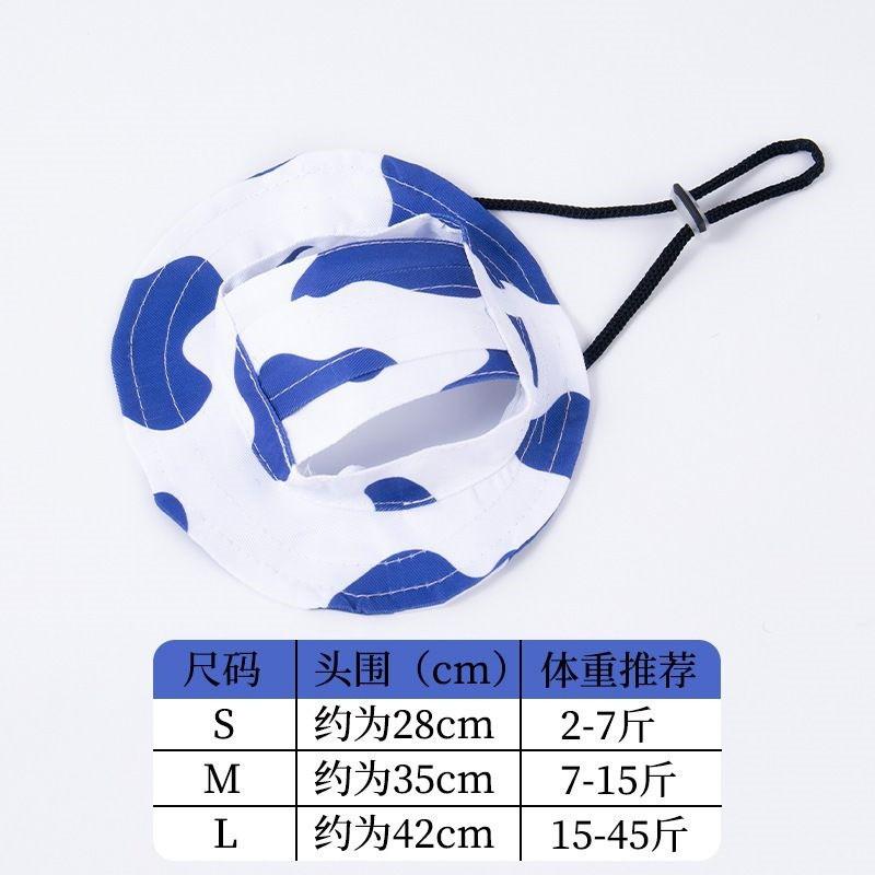 Pet Sun Hat Cats Small Dogs UV Protection Breathable Outdoor Cap With Ear Holes