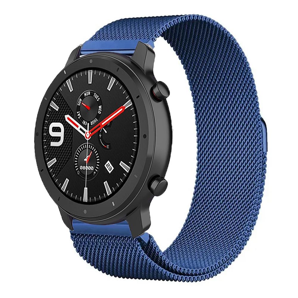 20mm 22mm Magnetic Milanese Strap for Amazfit Active 2/GTS 4 3 mini/GTR 47mm Metal Wristband for Amazfit Balance 2 1/Bip 6 Belt