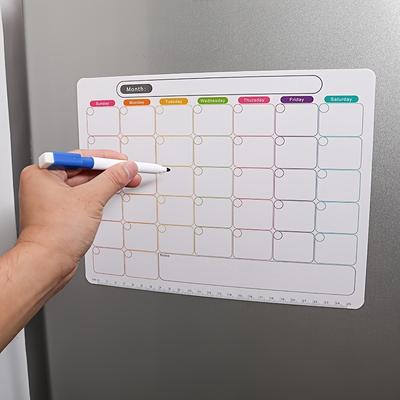 Pizarra de Mensajes Memo Adhesivos Magnéticos para Refrigerador Reutilizable Borrable Bloc de Notas Hogar Oficina Cocina Recordatorio Planificador Semanal Adhesivo
