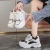 Korean Version of Platform White Shoes 2025 Spring Fashion New Dad Shoes Women's Ins Tide Increases Casual Sports Single Shoes Women
