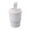 Metal Coffee Mug 450ml White Food Grade Silicone Double Layer Anti Slip Stainless Steel Mug for Camping Travel Car