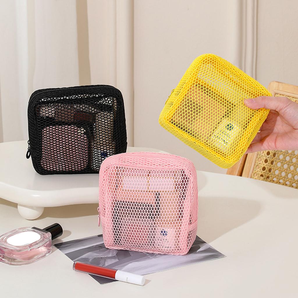 Lebendige Netztasche für Kosmetikartikel, Hygieneartikel, kompakt, leicht, Reiseaufbewahrungstaschen