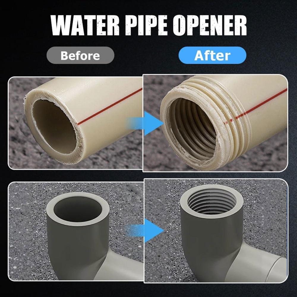 3PCS Internal External Threads Pipe Thread Cutter Dual End Die Tube Threader Kit Water Pipe Repair