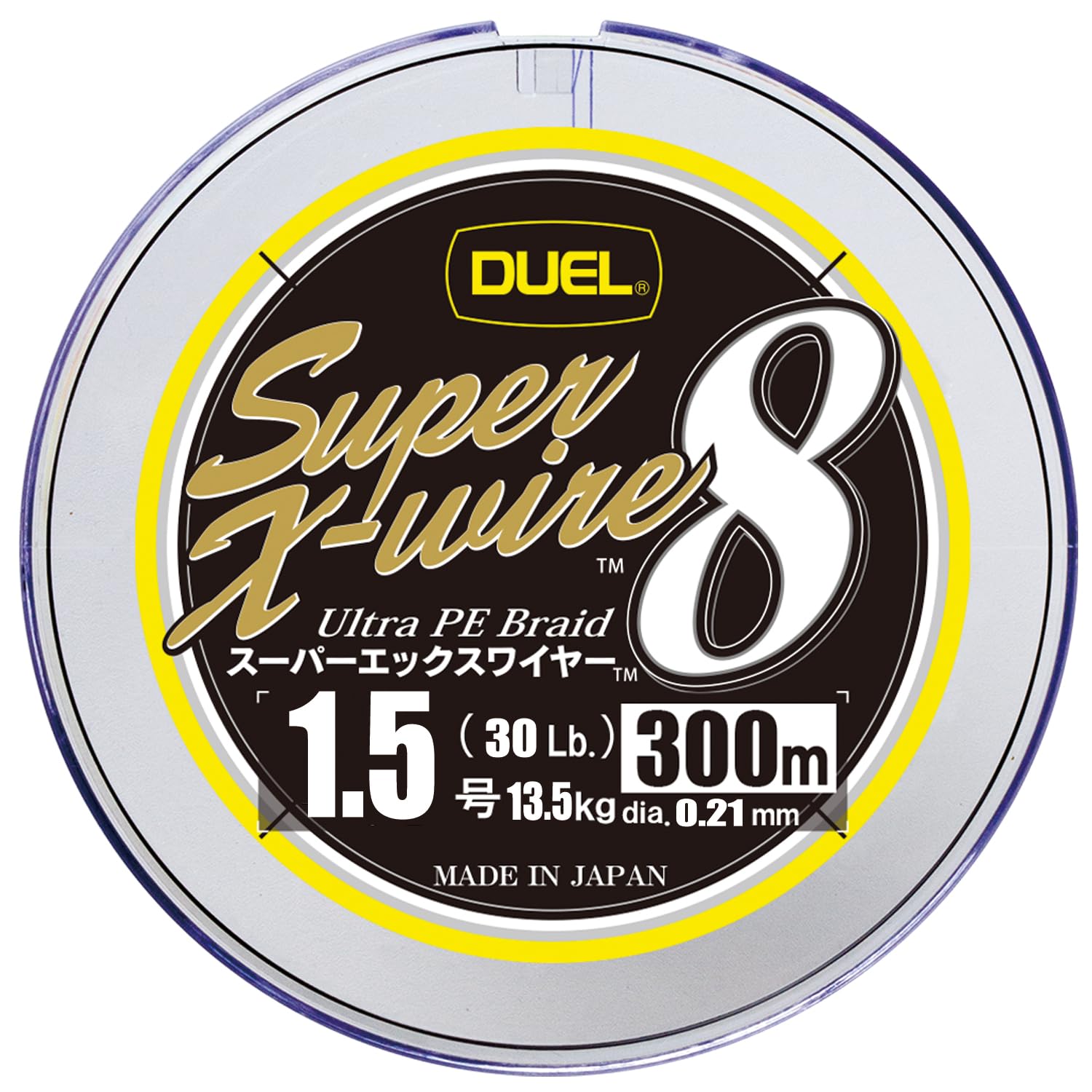 

DUEL PE Line Fishing Line Super X Wire 8 [Line Fishing Line Fishing Tackle High Strength High Sensitivity] No. 1.5 300m 5 ColorsYellow Marking