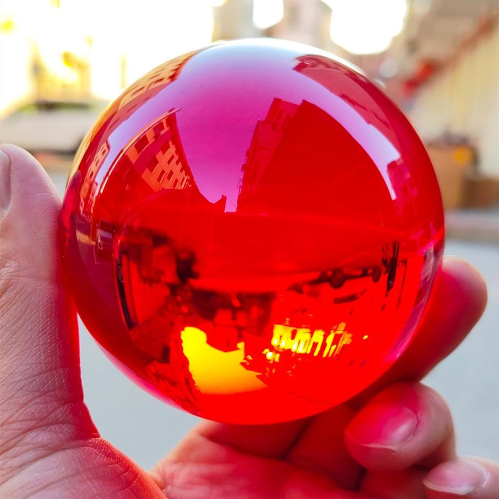 Crystal Ball Ornament with Wooden and Glass Base - Multiple Sizes Available