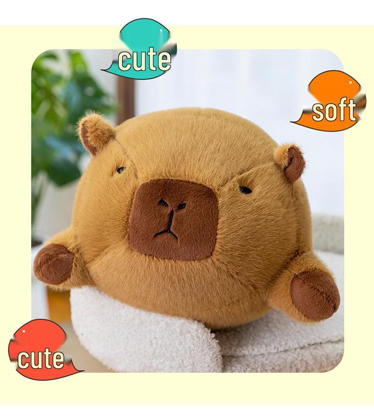 Adorable Capybara Plush Doll: Round Pillow & Creative Birthday Gift