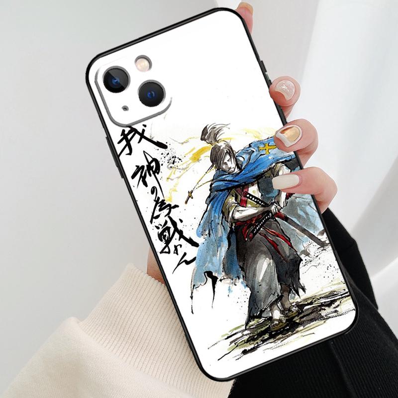 Japanese Samurai Warrior Phone Case For iPhone 17 Pro Max 16 15 14 11 12 13 Pro Max mini 15 16 Plus 16e 17 Air Cover