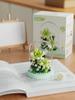 Sunflower Lego-Compatible Flower Pot Dust Cover - Educational Assembly Toy for Girls