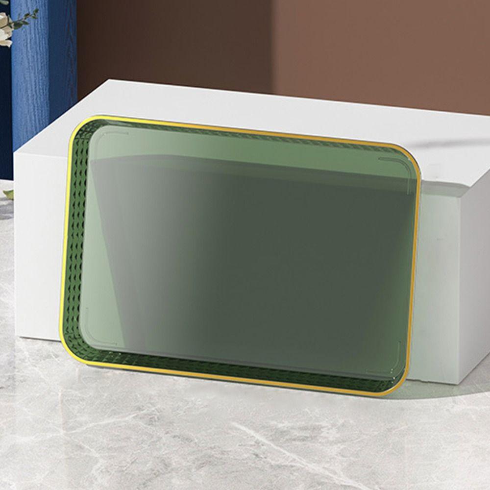 Transparent Tray Light Luxury Tray Rectangular Fruit Snack Plates Minimalist Bread Tray  Household