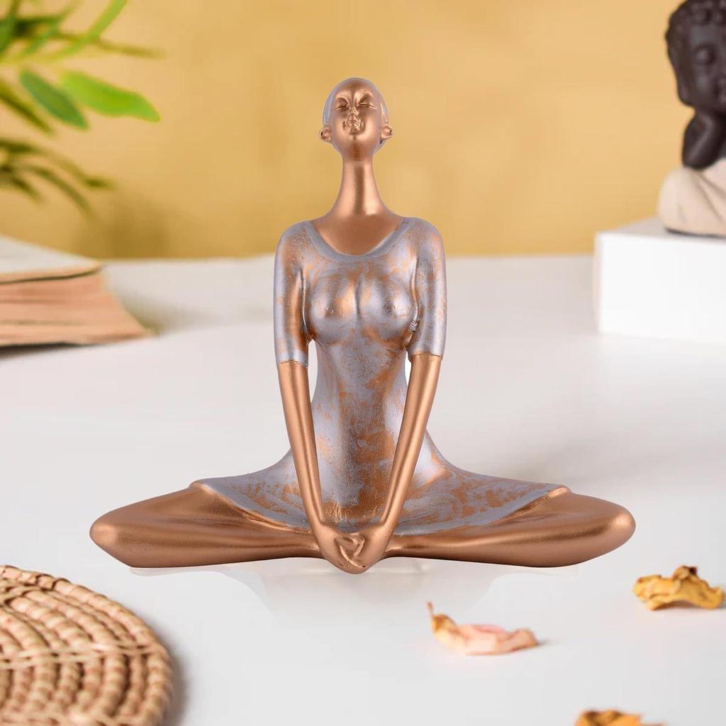 Yoga Lady Home & Office Decor Resin Fantasy Showpiece