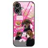 For iPhone 17 Case TPU PC Tempered Glass Pattern Printing Anti Drop Phone Back Cover