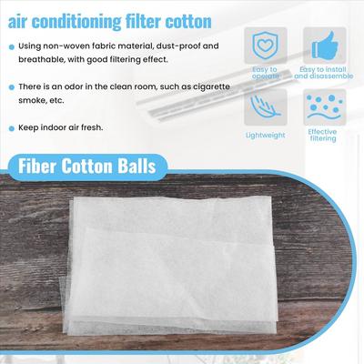 BHBL 6 Pièces Filtres de Climatisation Couvercle de Sortie d'Air Auto-Adhésif Découpable Filet de Coton Purifiant pour Climatiseur 40X35cm