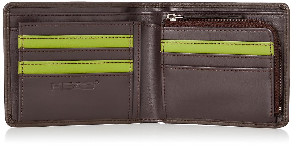 Bifold Wallet with Medium Bill Chocolate [Head] Men's L-Shaped Compartment,
