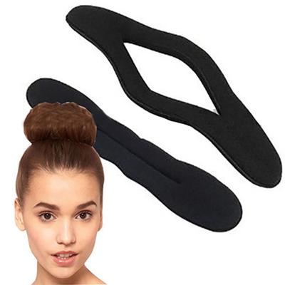 2 Stücke Magischer Schwamm Clip Schaum Donut Haar Styling Brötchen Lockenwickler Werkzeug Maker Ring Twist