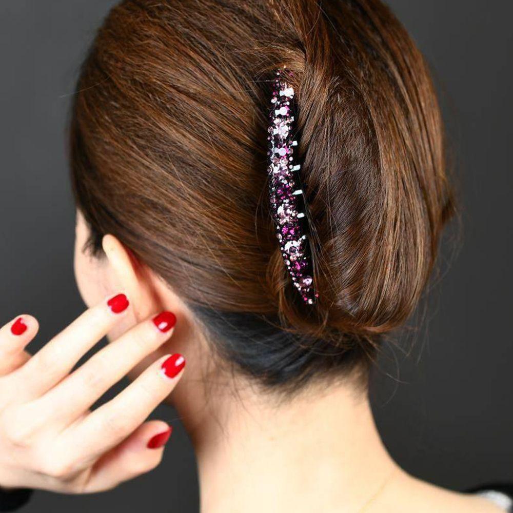 Temperament Acrylic Seven-tooth Comb Hair Accessories Korean Style Headwear Rhinestone Hair Comb