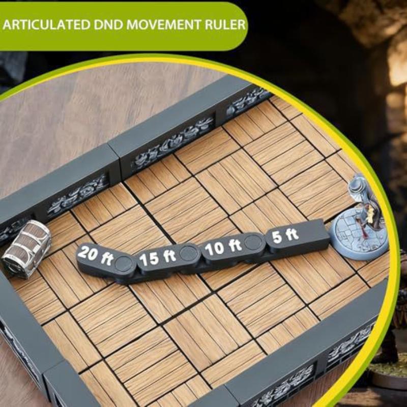 Tabletop RPG Articulated Movement Ruler for DND 8 Section 12 Inch Flexible Accurate Ruler for Adventure  Scenario Use