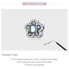 Bamoer 925 Sterling Silver Delicate Flower Charm Fit for Women Shining Stone Charms Original Bracelet & Bangle Fine Jewelry Gift
