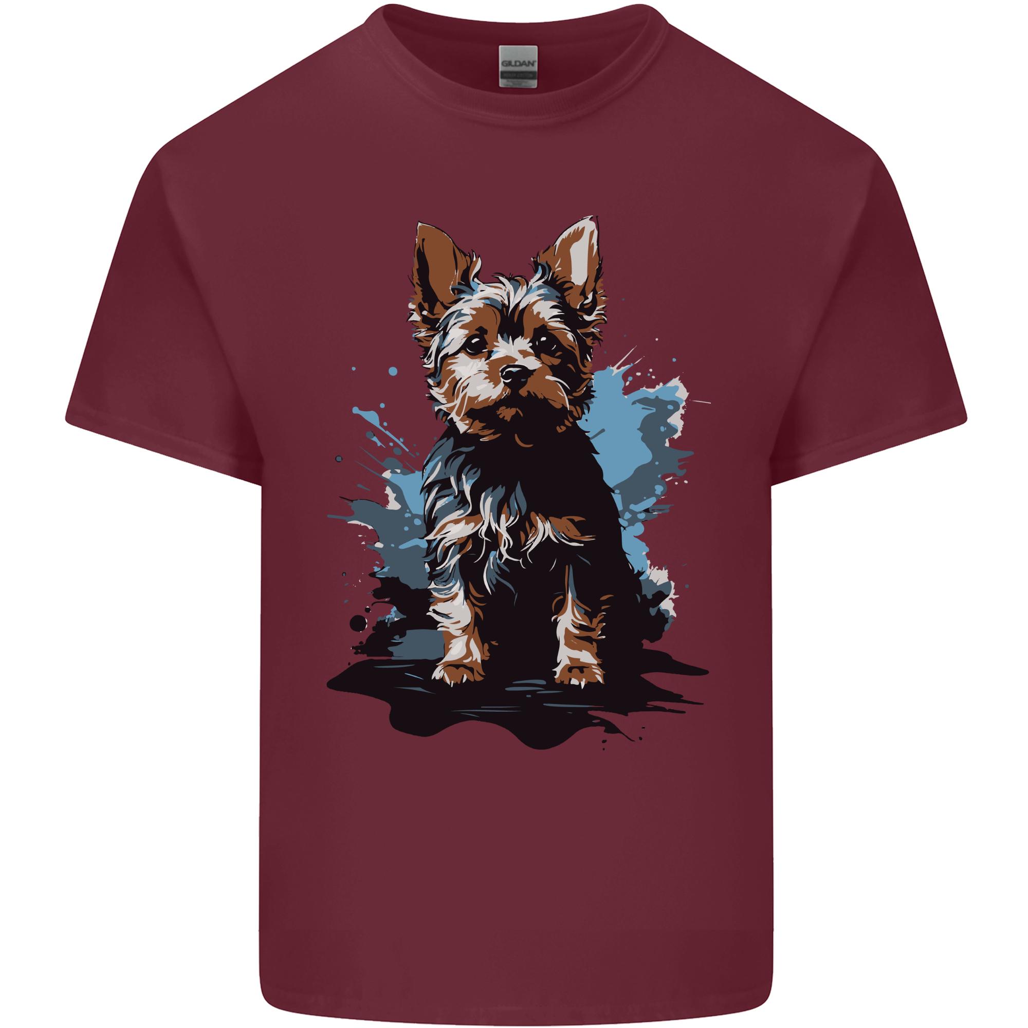 Yorkshire Terrier Splash Yorkie Dog Unisexs Light Cotton TShirt S