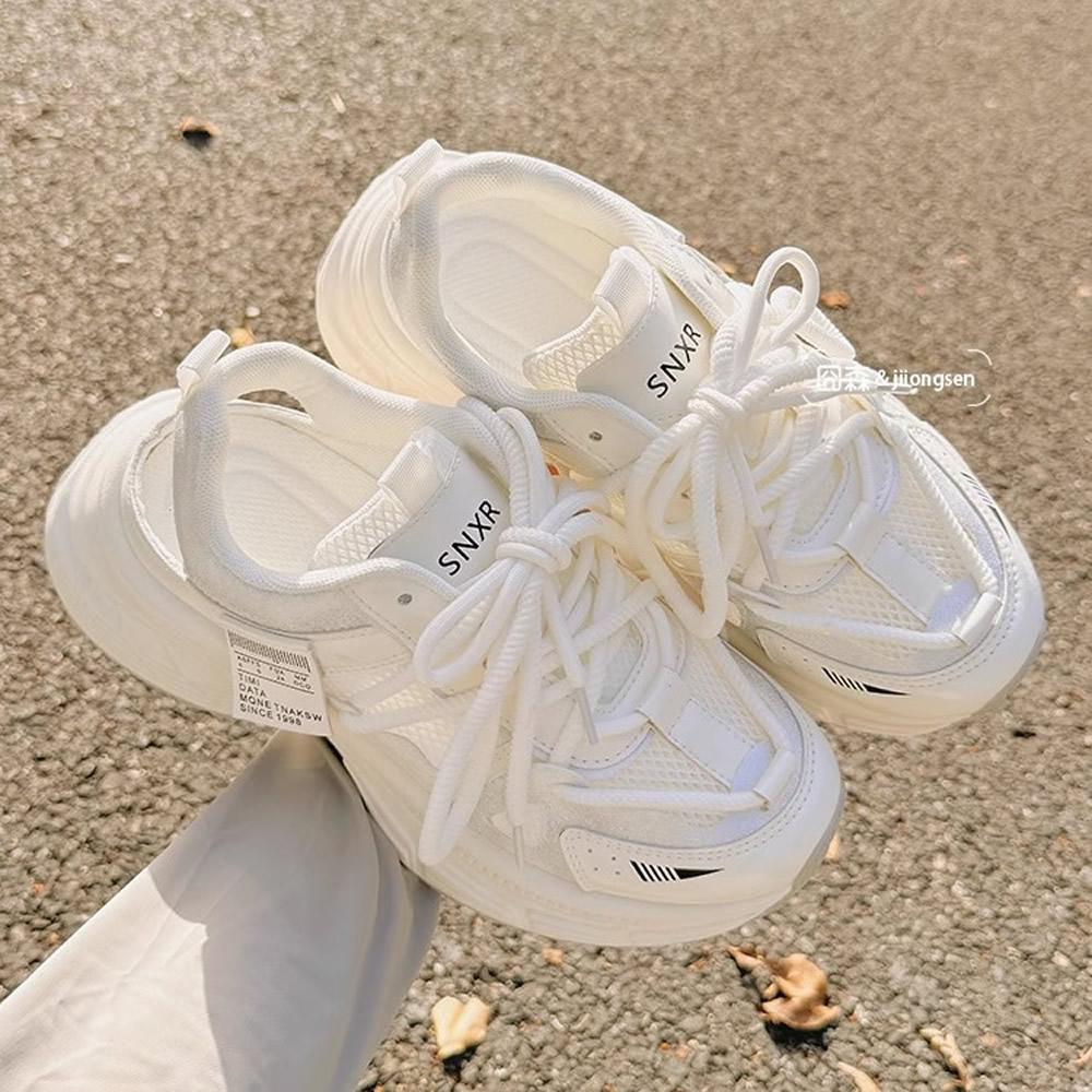 

Осень Дышащие Женские Повседневные Туфли Мода Высокие Каблуки Женские Клинья Каблуки Кроссовки Толстая Подошва Кроссовки Обувь на Платформе 40 бежевый