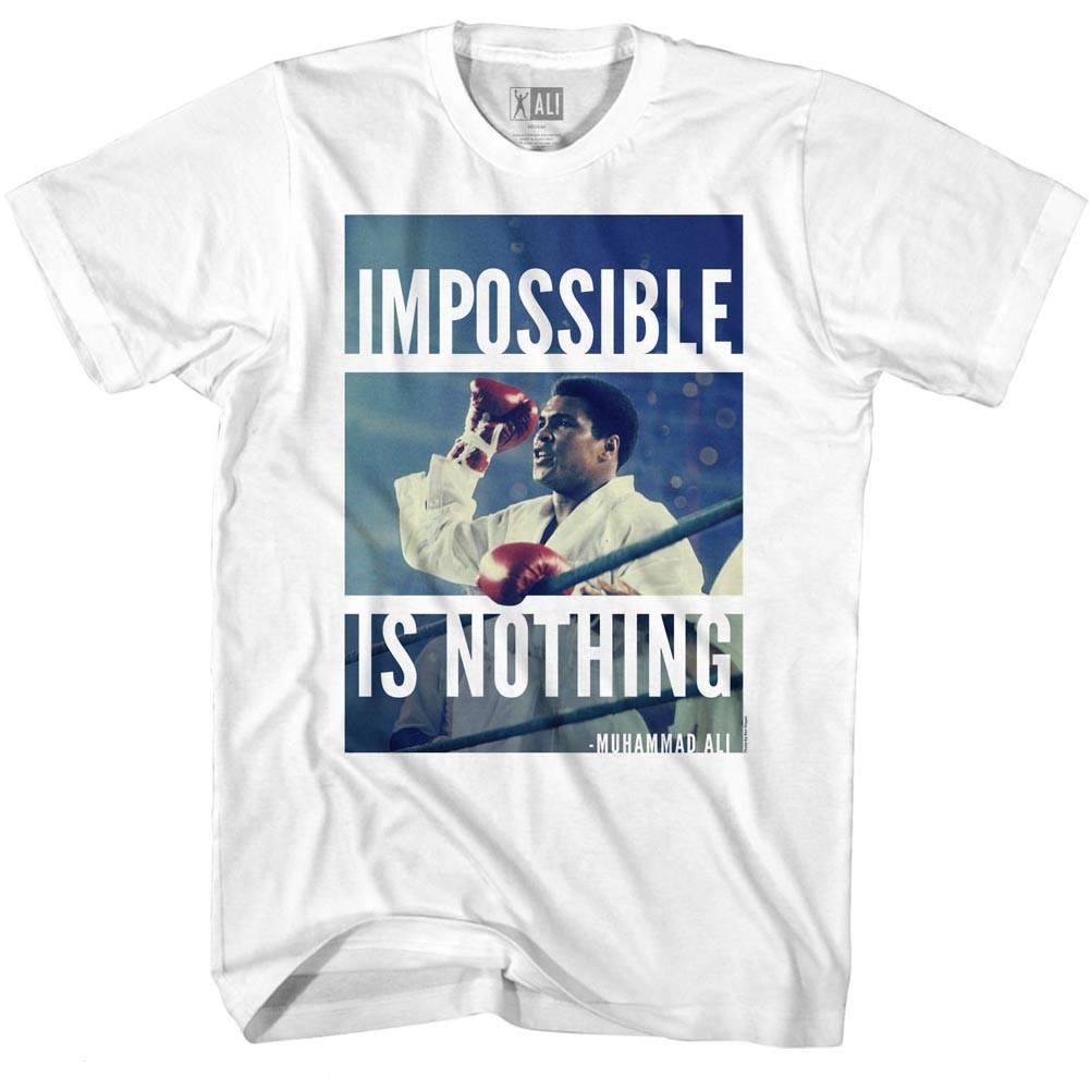 Muhammad Ali Impossible is Nothing Men T Shirt Boxing Legend Champion Fighter S