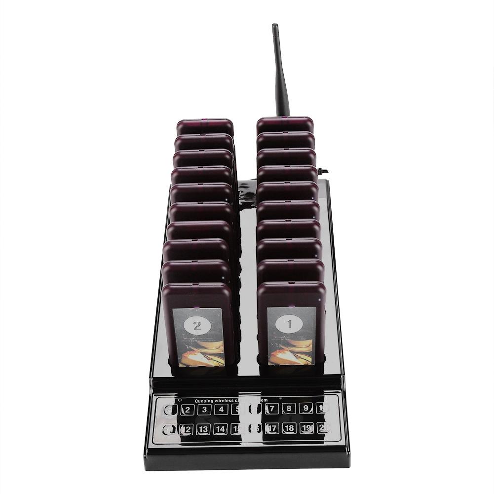 20 Channels Guest Paging System 107dBm High Sensitivity Wireless Queue Calling System