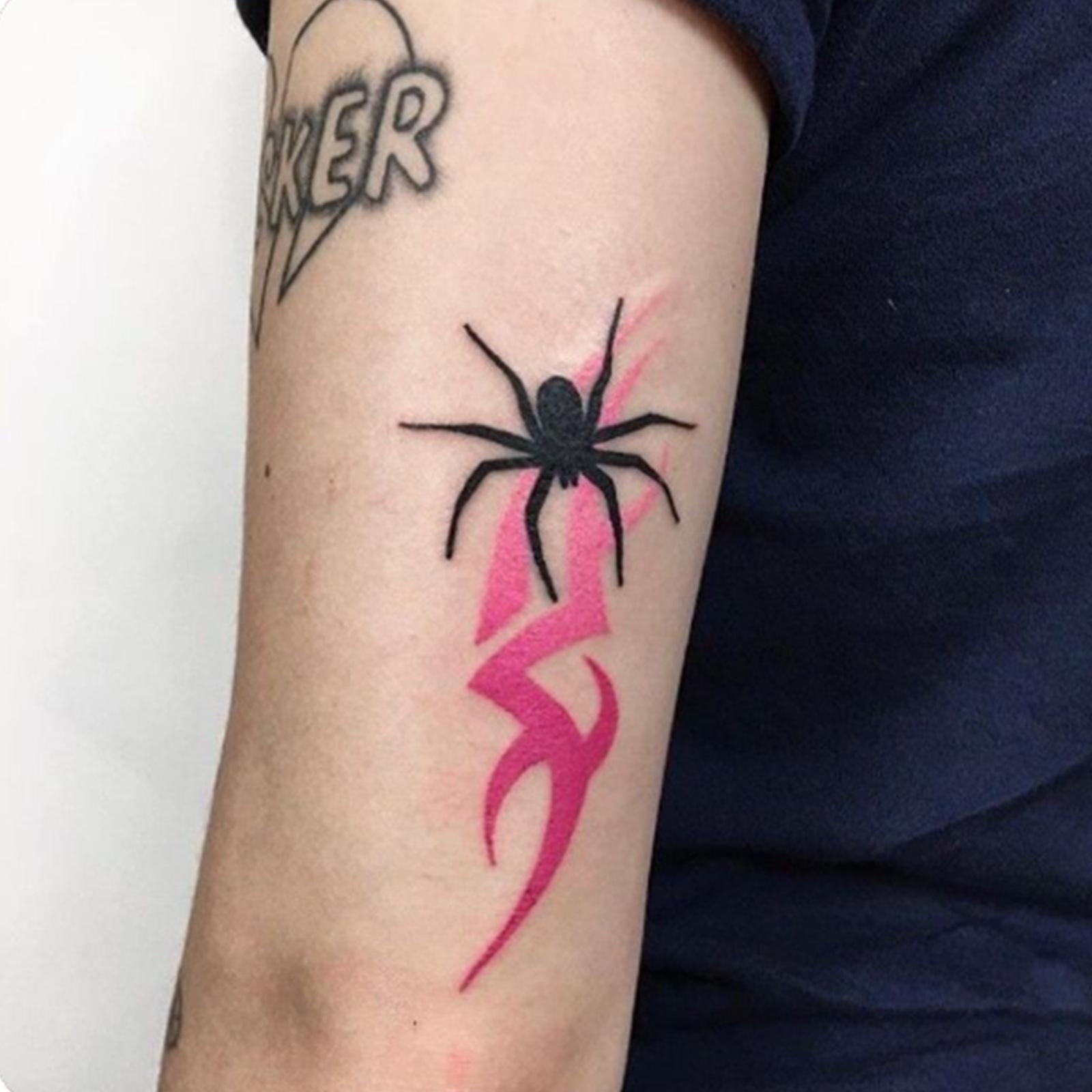 Glow Makeup Unisex Dark Spider Blade Tattoo Sticker High Value Domineering Wind Tattoo Sticker
