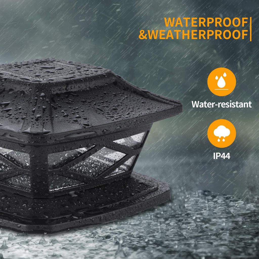 Solar Post Cap Light Outdoor Solar Courtyard Light