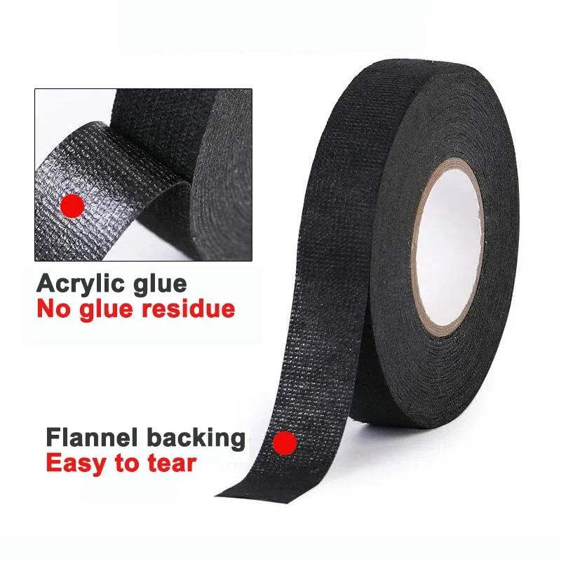 Electrical Tape Car Wiring Cloth Fabric Tape 9mm/15mm/19mm/25mm Adhesive Tapes Heat-resistant  Auto Harness Cable Organizer