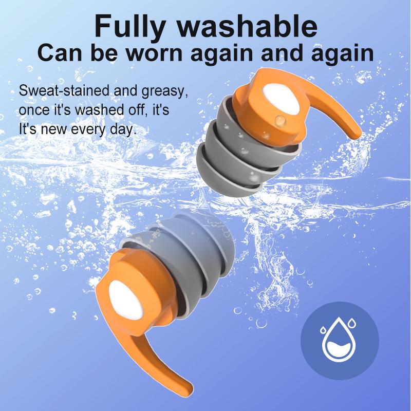 1 Pair Silicone Noise Reduction Earplug Soft Comfort Ear Protection Earplugs Reusable Soundproof Ear Plugs for Sleeping Swimming