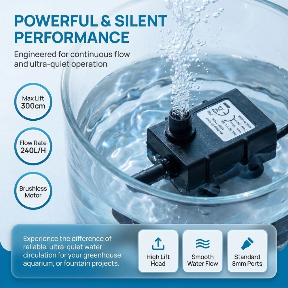 Mini Brushless Submersible Pump DC 12V Miniature DC Pump Portable Micro Water Pump