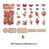 50pcs/pack Butterfly Fairy PET Stickers DIY Scrapbooking Planner Collage Stationery Aesthetics Decor Flower Stickers