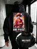 Einteiliger Herren-Hoodie, Monkey D. Luffy Anime Sweatshirt, Hochwertiger Warmer Herbst Winter Pullover, Lässige Streetwear für Damen und Herren Hoodies