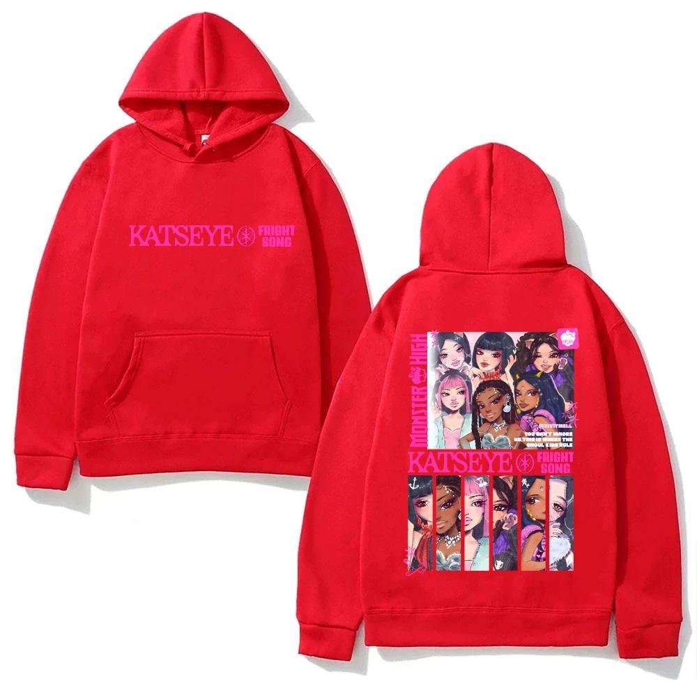 KATSEYE NEW Manga Fleece Hoodie Y2K 2026 New Korean Girl Group Fashion Sweatshirt Graphic Printing Clothing Sudaderas Hoody