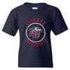 Liberty University Flames Distressed Circle Logo College Youth T-Shirt - Navy