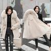 Trendy To Overcome Women's Short Winter New Loose Fashion Big Fur Collar Thickened Plush Casual Cotton-padded Clothes