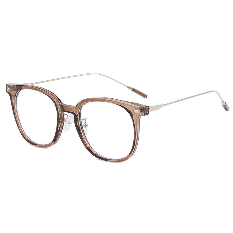 Korean Fashion Glasses Brown Anti Blue Light Glasses Women's Clear Anti Radiation Filter Glasses