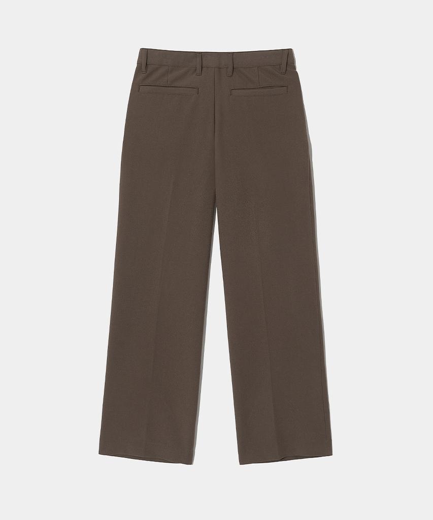 MAISON MINED Saint Two Tuck Wide Pants Brown